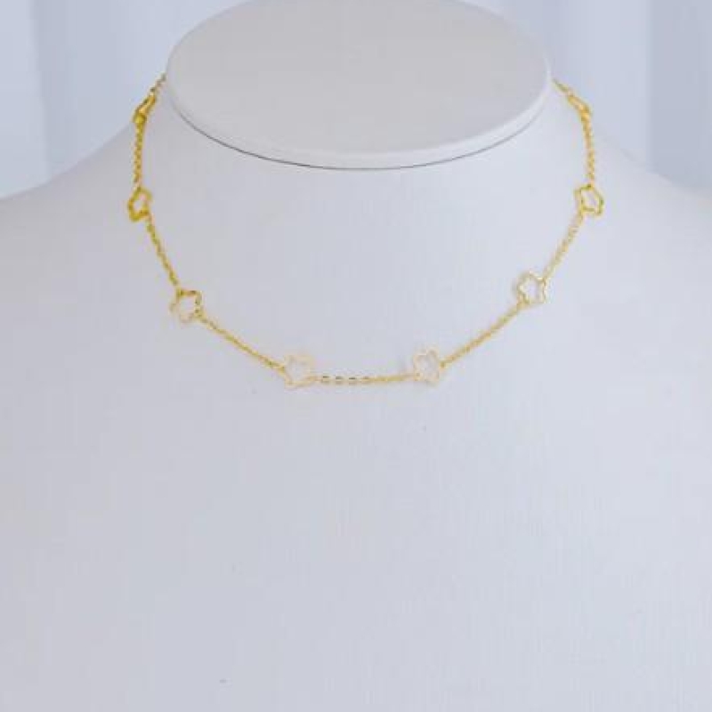 Colar Choker Flores Vazadas